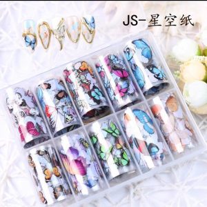 10 pack long Butterfly Tranfer foils