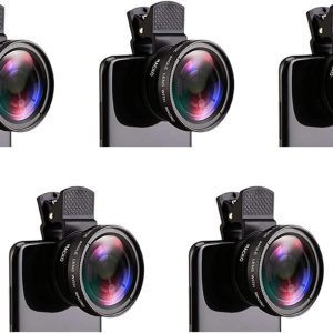 HD Macro Lens with 0.45X and Super Wide Angle 12.5X. Suitable for all iPhone models and Androids