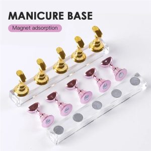 5Pcs Magnetic Nail Holder Practice stand