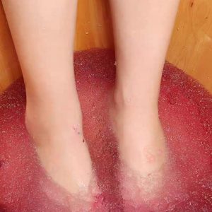 Jelly Pedicure Exfoliating foot bath a pack Step 1 and Step 2