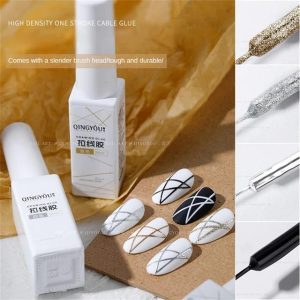 Metallic thick Gel liner Nail Art