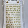 gold butterfly sticker