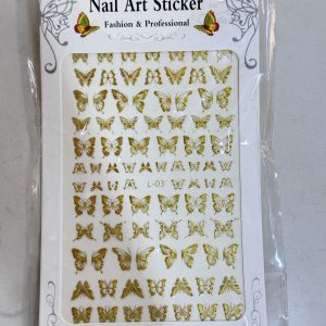 gold butterfly sticker