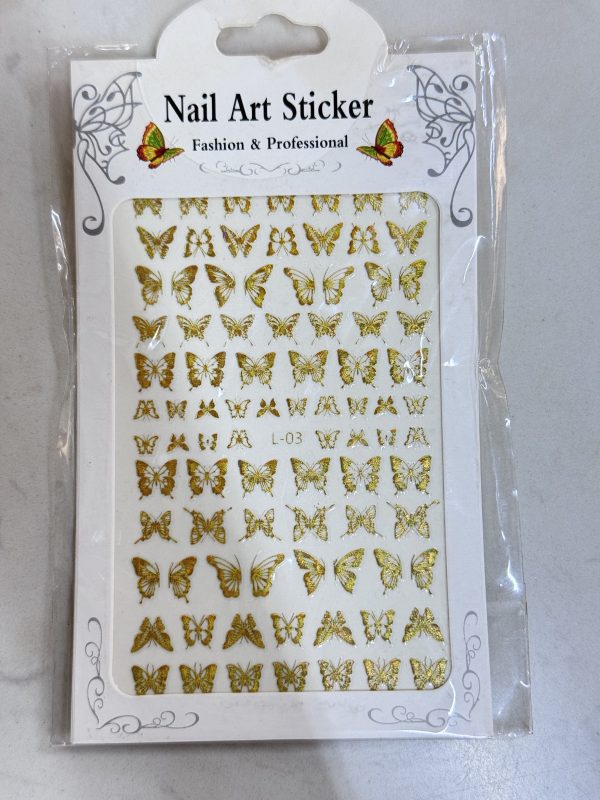 gold butterfly sticker