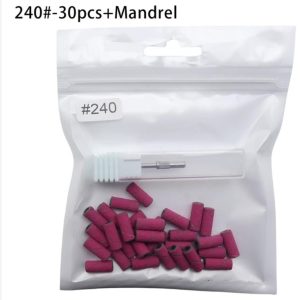 3.1mm Mandrel Sanding Drill Bit +30 Pack Sanding Bands #150 &#240 Grit