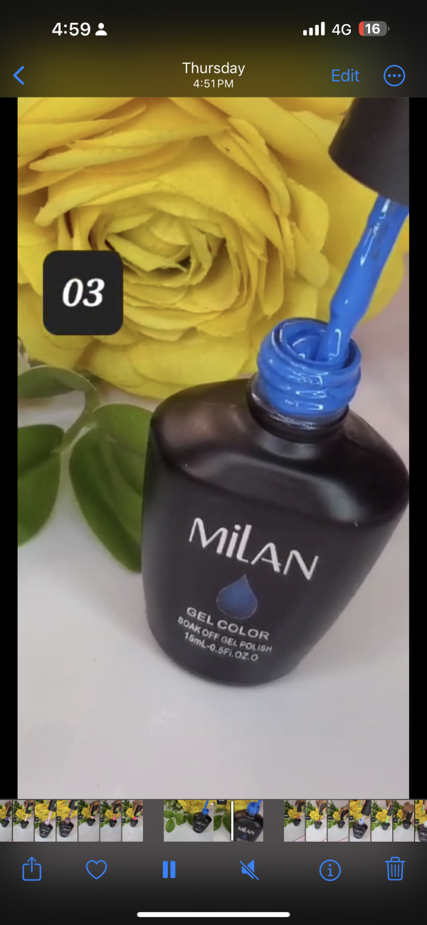 Milan 15ml Soak Off Gel Polish