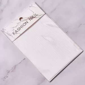 3D White Stripe Lines Nail Art Sticker  Self-adhesive