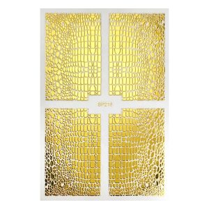 Gold Animal Print Nail Art Sticker