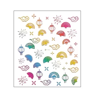 Nail Art Decorations 3D Nail Stickers Dragon Phoenix Sticker Decals Chinese New Year Gradient Manicure DIY