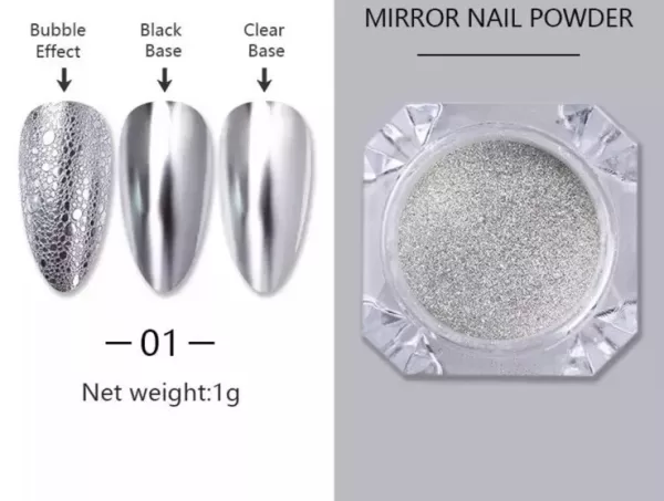 Metallic mirror Chrome powders