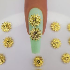 5D Royalty Stars Nail charms 10 pack Gold