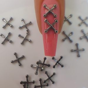 5D  Gold HallCross Danger Nail charms  10 pack