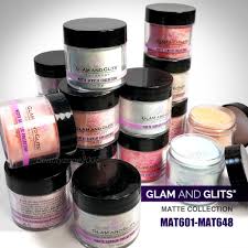 Glam and Glits nail design Matte Acrylic Collection 1oz