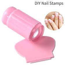 Transparent Silicone Pink Nail Seal Stamper Nail Stamping Plates Nail Art Accessories Stamp All For Manicure Tools