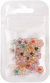 30pcs 3D Lovely FLOWERS Gold Edge