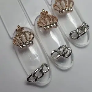 10 pack crown nail charm