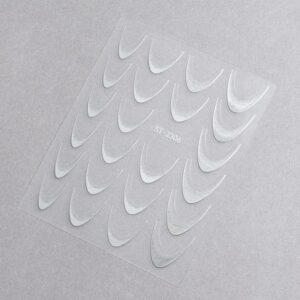 5D Metallic French Ombre Nail Sticker- SILVER