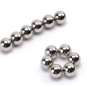 5 PACK SILVER MAGNETIC CATEYE BALLS